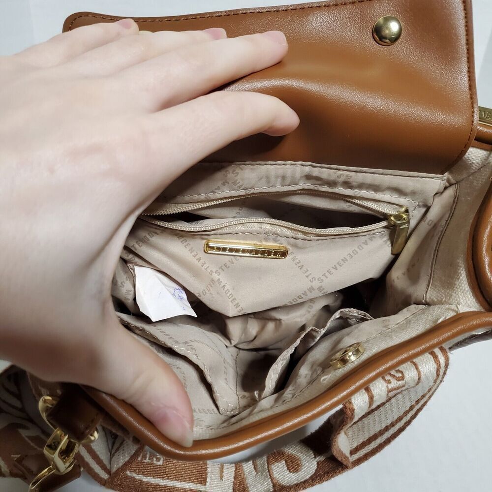Steve Madden Tiktok Satchel Bwebber Creme Brown Bag Tiktok Viral Purse - Picture 10 of 16